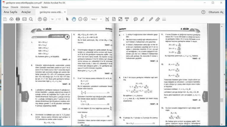 Genleşme Çözümlü Sorular – PDF
