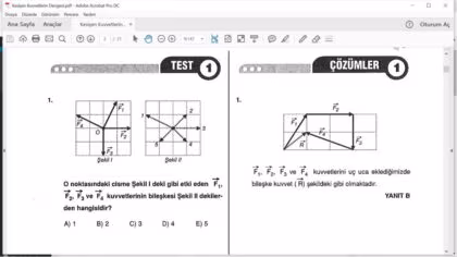 Kesişen Kuvvetlerin Dengesi – Çözümlü Sorular – PDF – 12. Sınıf