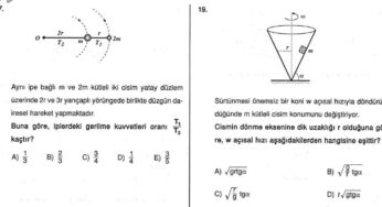Çembersel Hareket Çözümlü Sorular – PDF