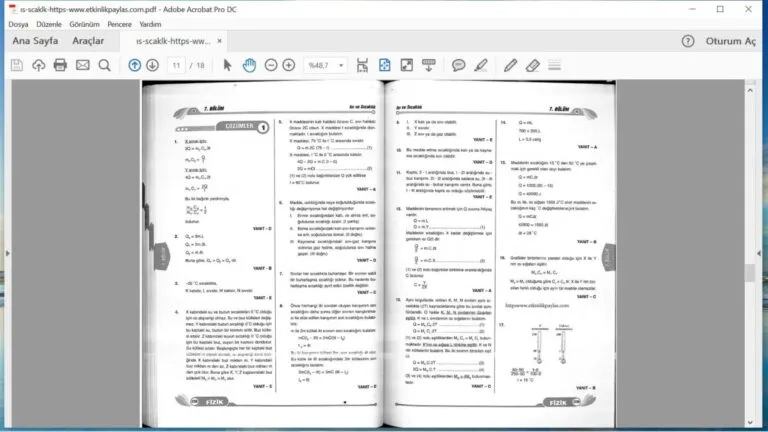 Isı ve Sıcaklık Çözümlü Sorular – PDF – 9. Sınıf