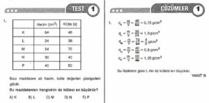 Özkütle (Yoğunluk) Çözümlü Sorular – PDF – 9. Sınıf Fizik