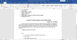 Proje Okullarına Başvuru Dilekçesi – word