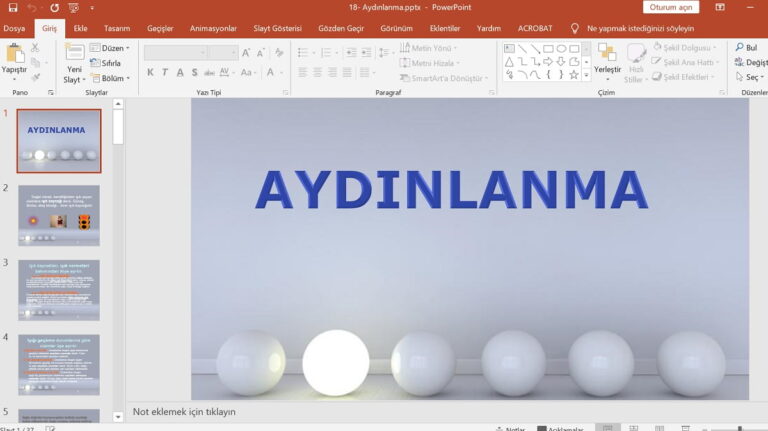 Aydınlanma Konu Anlatımı Sunu – 10. Sınıf Fizik – PPT