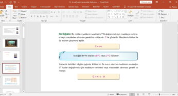 Isı Sığası ve Öz Isı Konu Anlatım Sunusu – PPT