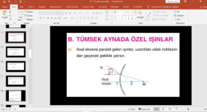 Tümsek Aynalar – Özel Işınlar – Görüntü Oluşumu Sunu – PPT