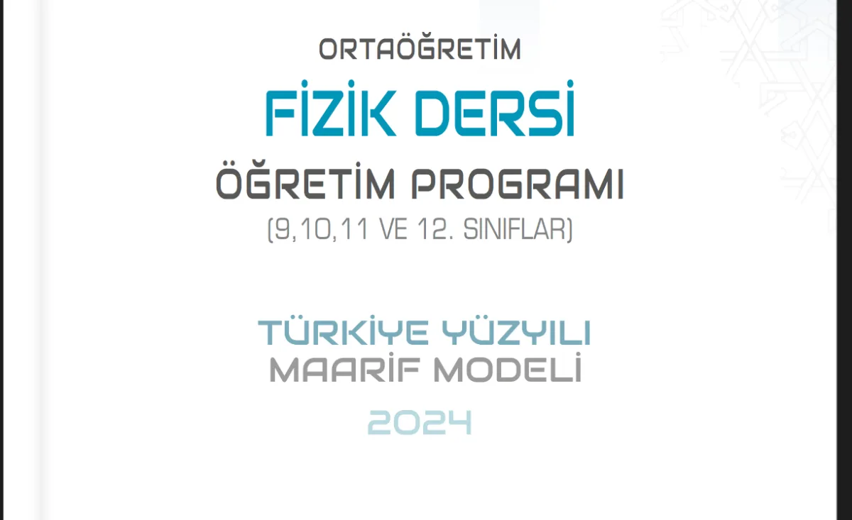 Fizik Öğretim Programı - 2024 - Maarif Modeline Uygun Müfredat