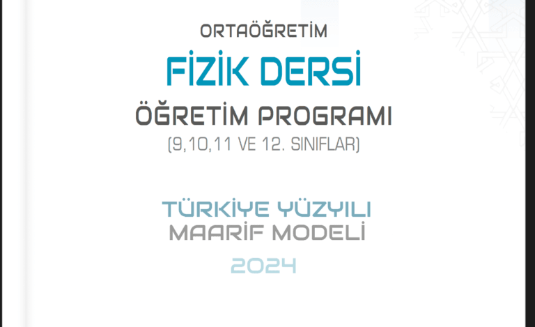 Fizik Öğretim Programı – 2024 – Maarif Modeline Uygun Müfredat