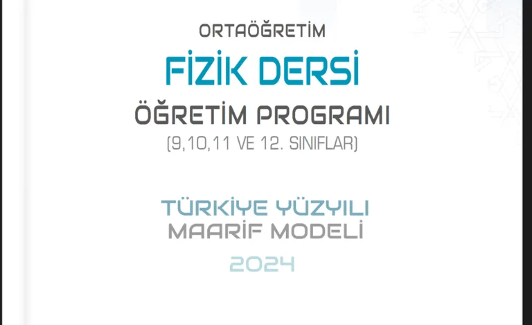 Fizik Öğretim Programı – 2024 – Maarif Modeline Uygun Müfredat