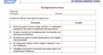 Öz Değerlendirme Formu – WORD – Maarif Modeline Uygun – 4 Adet