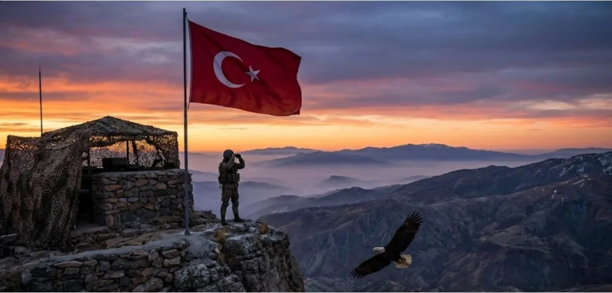 Kartal Yuvası Şiiri ve Türk Bayrağı