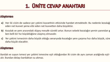 11. Sınıf MEB Fizik Ders Kitabı Cevapları PDF – 2026